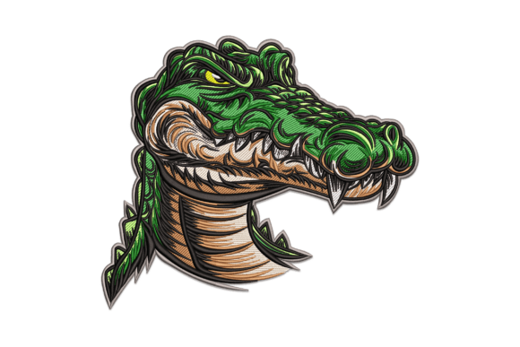 Crocodile Alligator Embroidery Design Review for Boutique Apparel
