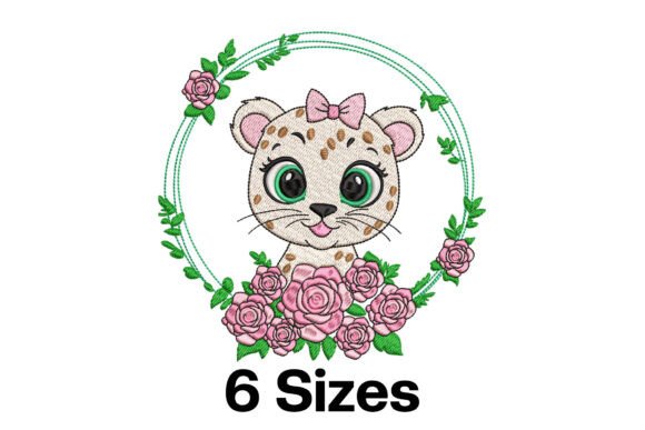 Cute Leopard with Flower Wreath Review