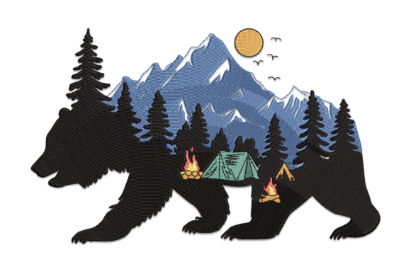 Forest Mountains Bear: A Designerβs Review for Boutique Sweatshirt Embroidery