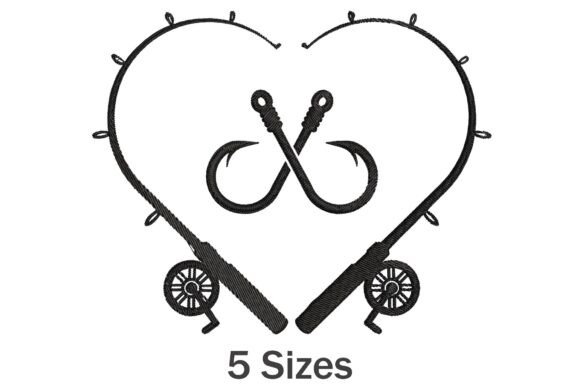 h1>Fishing Rod with Heart Shape: A Playful Embroidery Touch for Boutique Sweatshirts