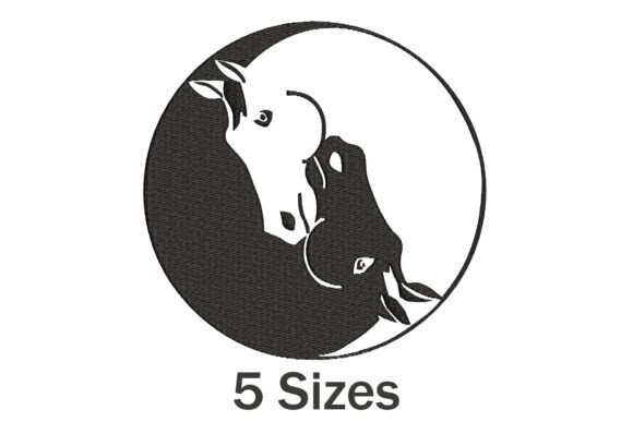 Horse Yin Yang: A Quirky Charm for Boutique Apparel