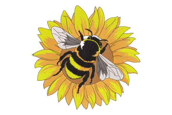 Mini Sunflower Bee: A Charming Touch for Personalized Embroidery Gifts