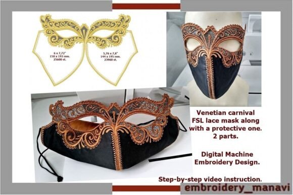 Venetian Carnival FSL Lace Mask: A Seasonal Embroidery Review for Holiday Makers